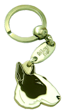 BULLTERRIER VIT TIGRERING - pet ID tag, dog ID tags, pet tags, personalized pet tags MjavHov - engraved pet tags online
